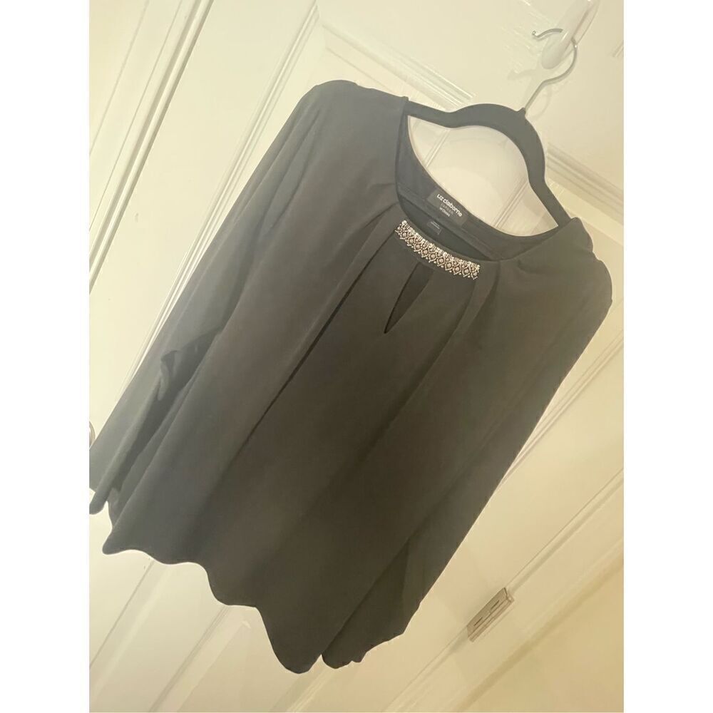 Liz Claiborne career blouse women’s black size 2X